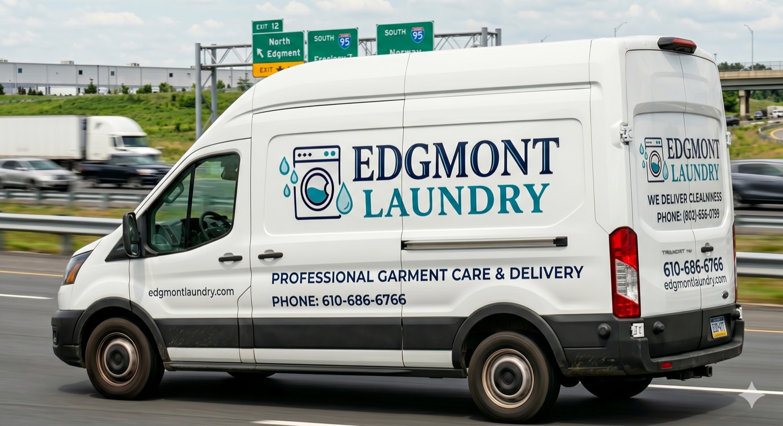 Edgmont Laundry delivery van