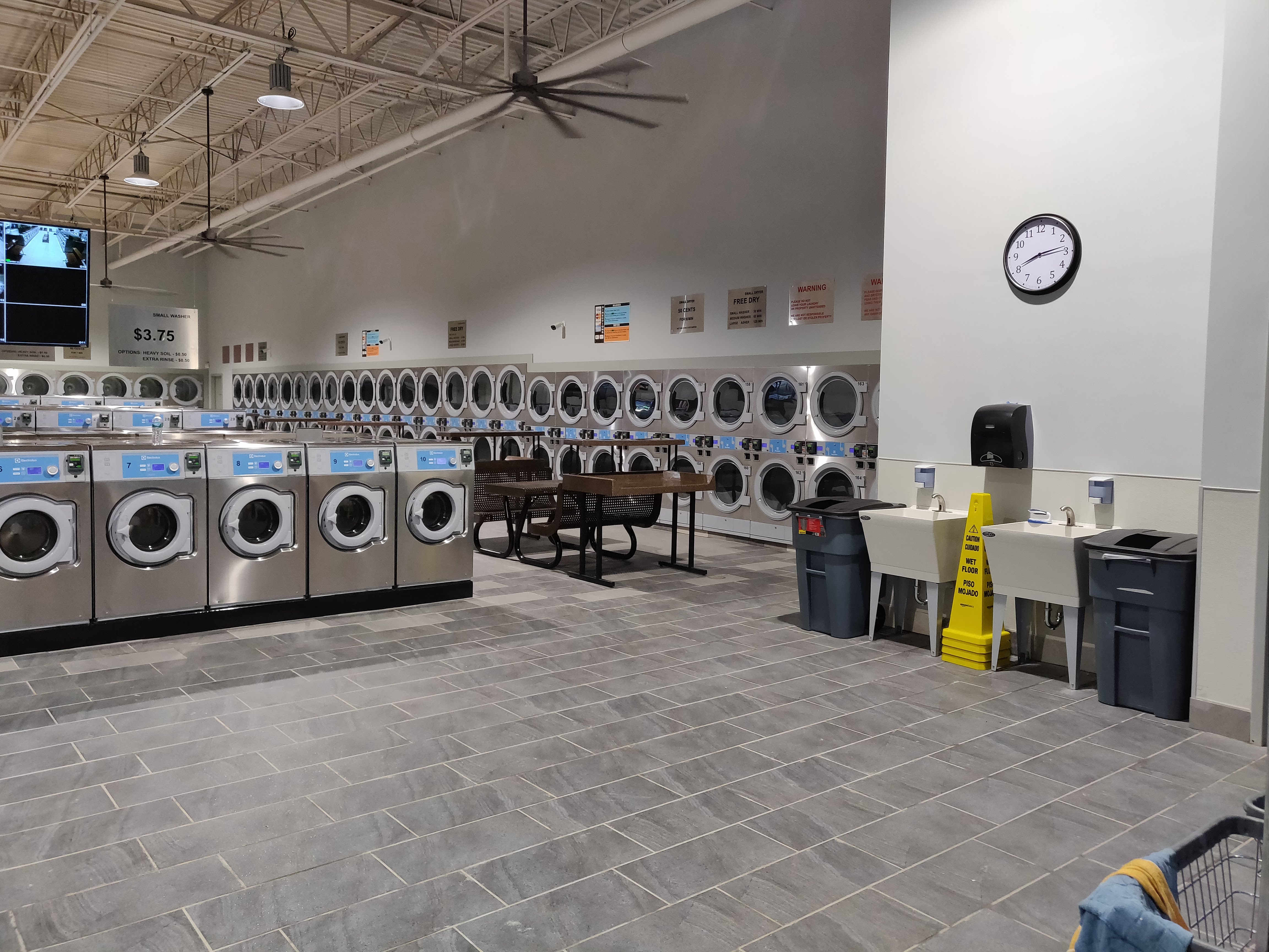 Large washer row at Edgmont Laundry in Chester PA